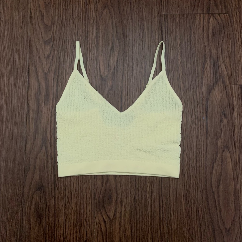 Yellow seamless puffy rib brami